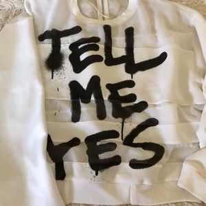 Zara “tell me yes” top